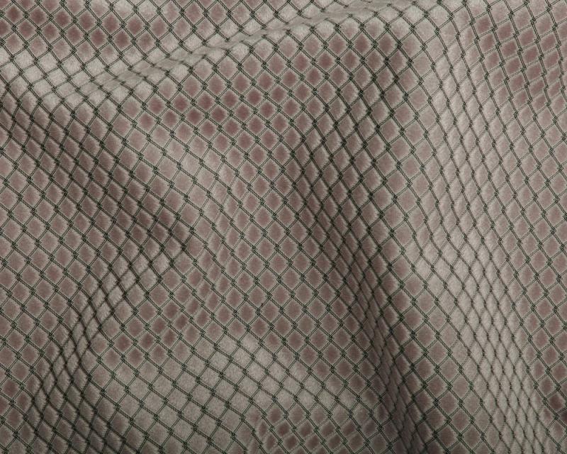 Metervara Romby, sammet med diagonalrutigt mönster, linnebeige ENDAST 3,5M KVAR