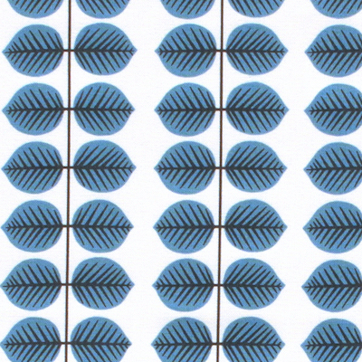 Tyg på metervara, mönster BERSÅ av Stig Lindberg, bredd 140cm, blå
