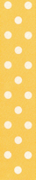 Textilband POLKA DOT, prickigt satinband i två olika bredder, gul