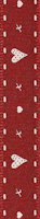 Textilband HJÄRTA, 15mm röd