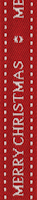 Textilband "MERRY CHRISTMAS, 15mm RÖD