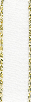 Textilband, GOLD, Bredd 15mm, satinband med guldkant, vit
