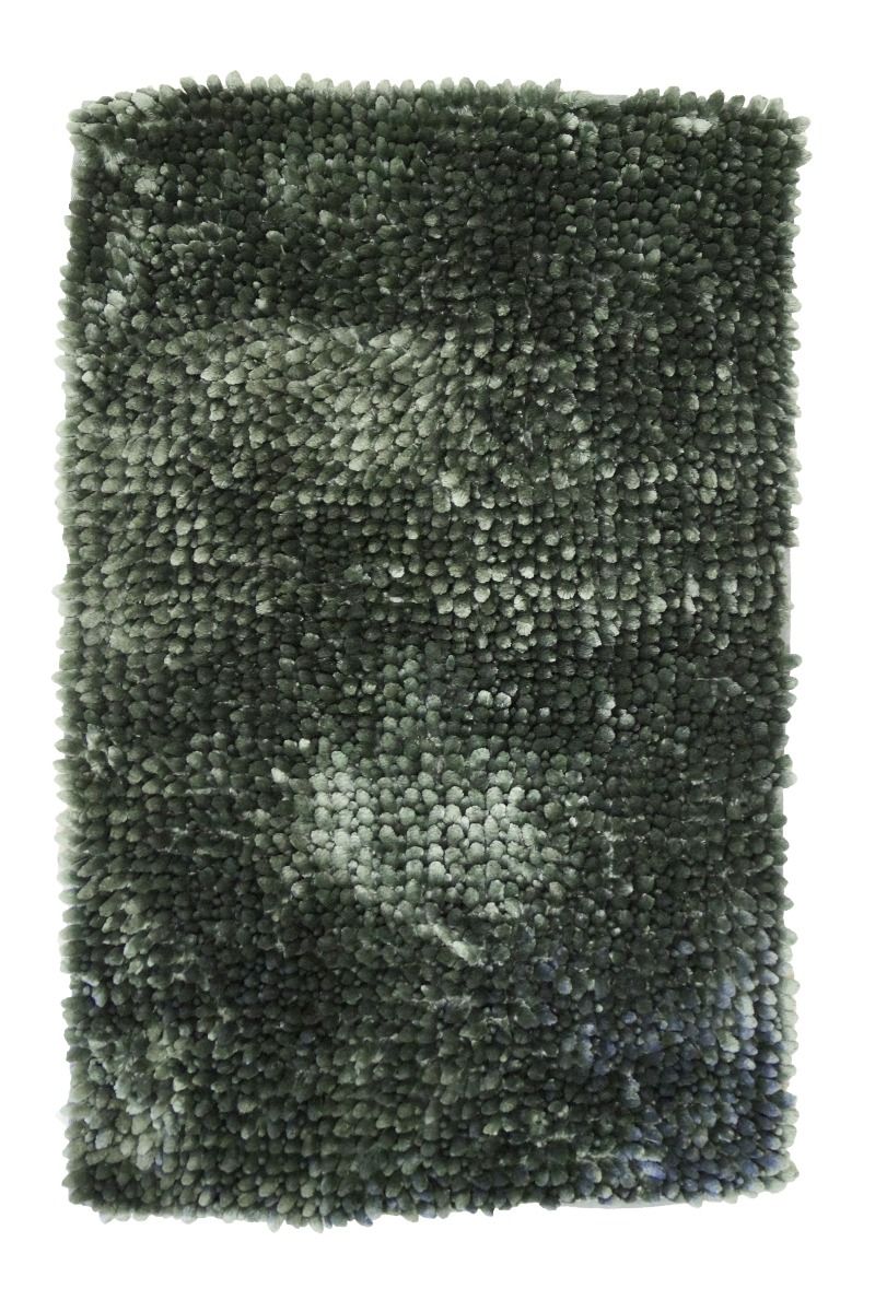 Badrumsmatta CARAT, mjuk chenille, stl.50x80cm, mörkgrön