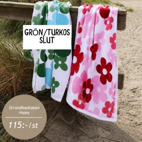 Badlakan, Beachfrotte HAPPY i mjuk velour med stora blommor i rosa och rött