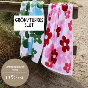 Badlakan, Beachfrotte HAPPY i mjuk velour med stora blommor i rosa och rött