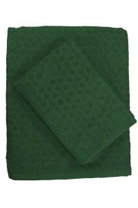 Diamond frotté, lyxig velour med snyggt rutmönster, mörkgrön