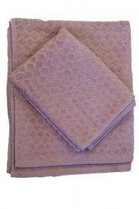 Diamond frotté, lyxig velour med snyggt rutmönster, rosa