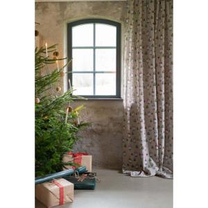 Gardinlängd Nils, julens sötaste julmönster i bomull, Röd