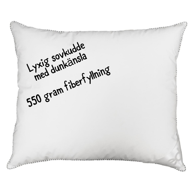 Sovkudde PREMIUM, lyxig kudde med dunkänsla, 550 grams fyllning, Vit
