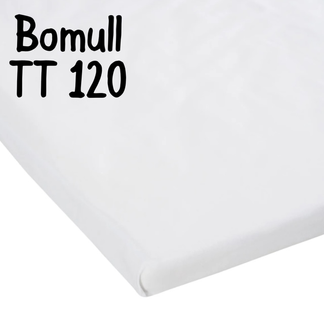 Underlakan i enfärgad bomull i tre storlekar, trådtäthet 120 i vitt