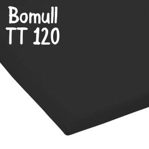 Underlakan i enfärgad bomull i svart, trådtäthet 120