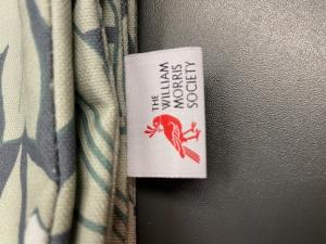 Kuddfodral William Morris GRANVILLE med blad och små blommor i grönt och blått