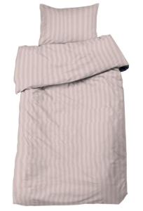 Bäddset MIRAGE, stilig vävd rand med hotellkänsla i skön satin i rosa