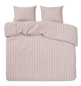 Bäddset MIRAGE KINGSIZE, stilig vävd rand med hotellkänsla i skön satin i rosa