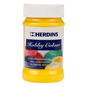 Hobbyfärg, Herdins, halvblank 100 ml, gul nr 104
