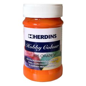 Hobbyfärg, Herdins, halvblank 100 ml, orange nr 105