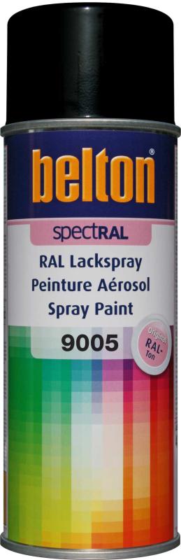 Lackspray, Belton Spectral, högblank 400ml Ral 9005, svart