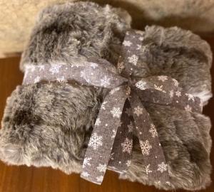 Textilband Snöflinga 40mm, grå/vit