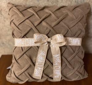 Textilband MERRY CHRISTMAS 40mm natur