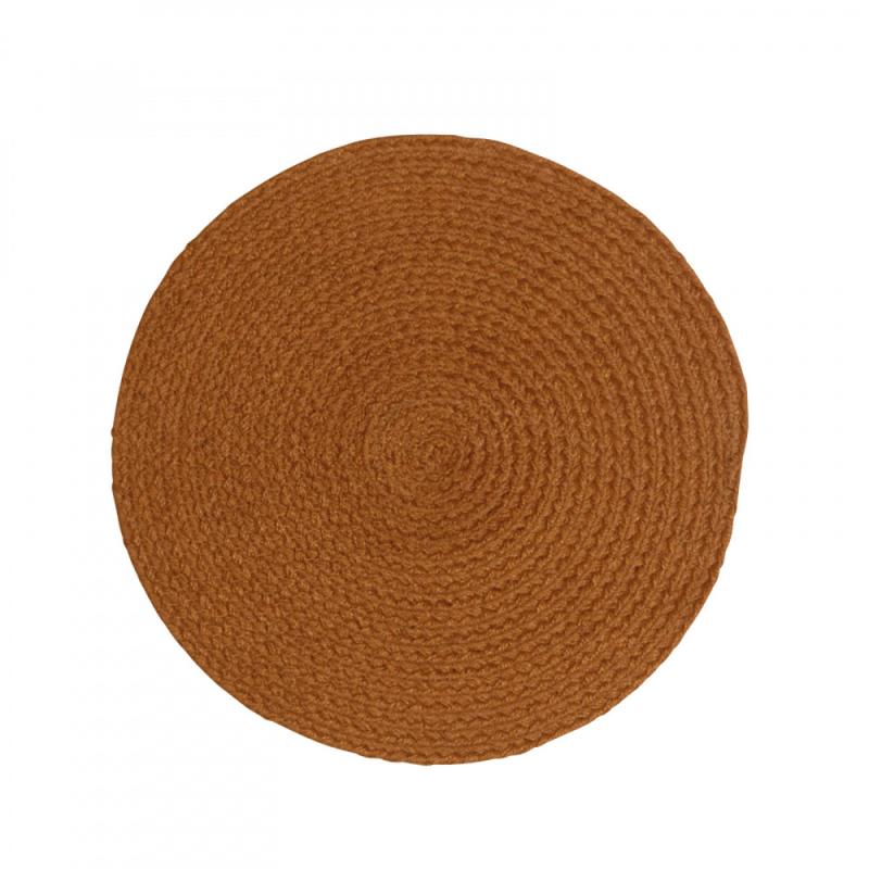 Tablett SIGGE  Ø38, , rund, cognac