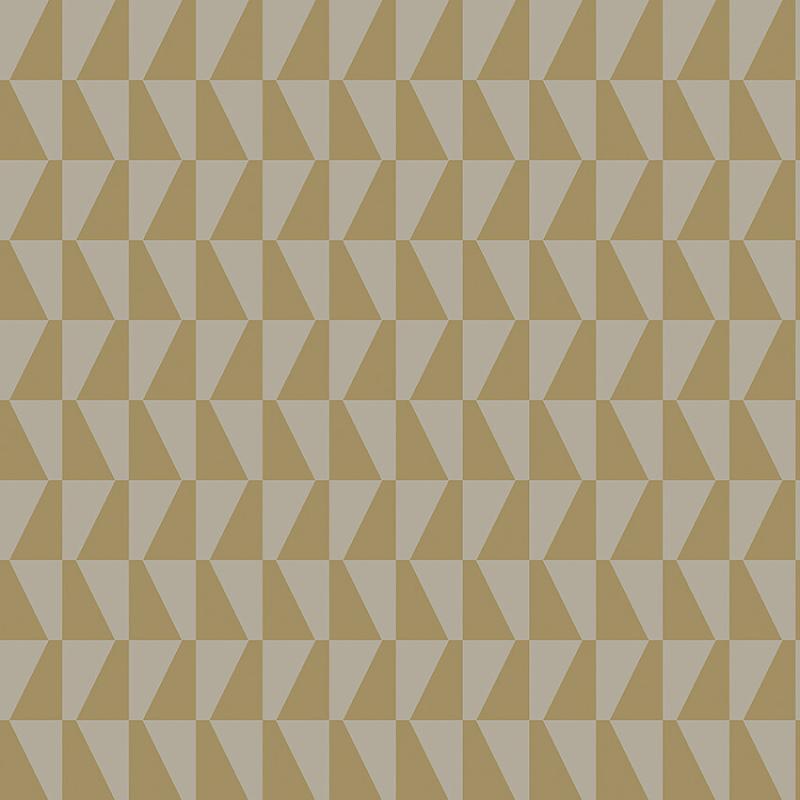 Tapet Trapez, Scandinavian Designers III, grafiskt mönster, guld-ljusgrå