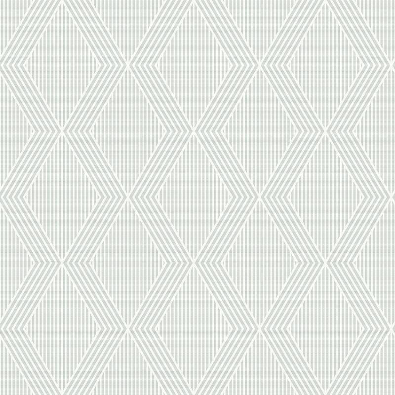 Tapet Garbo, Vårt Arkiv, grafiskt rutmönster i ljusgrått och gråblått