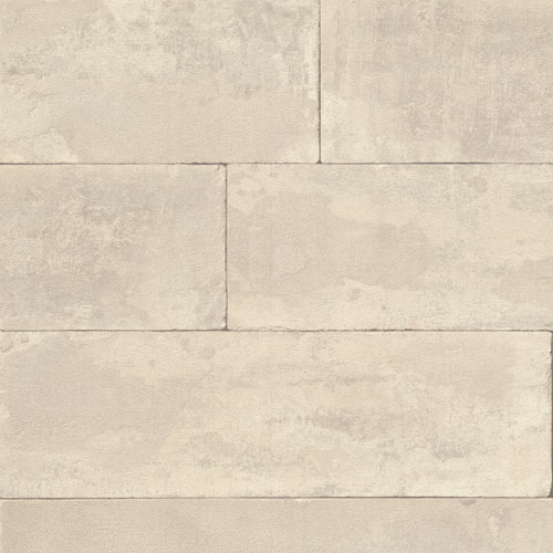 Vinyltapet 426014, Concrete, betongblocks mönster, beige