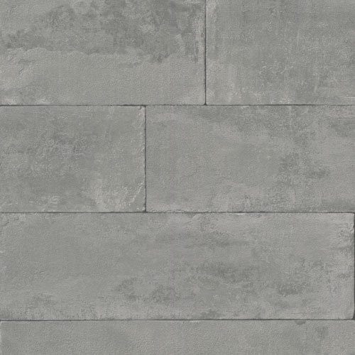 Vinyltapet 426021, Concrete, betongblocks mönster, grå