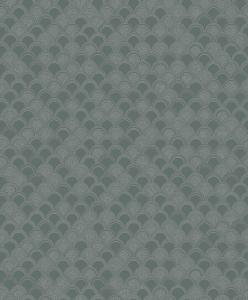 Tapet Birgit, Swedish Grace, art deco mönster, romerska arkader, grön