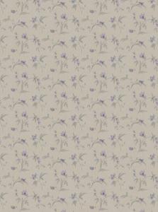 Tapet Marlene, Swedish Grace, blommig, stl.196 cm bred, 265 cm hög, lavendelblå