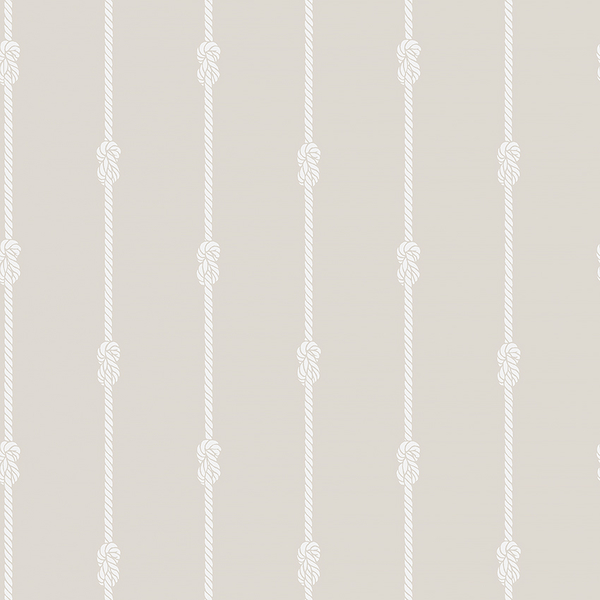Tapet Knot stripe, Marstrand II, ränder i form av rep med knopar, beige