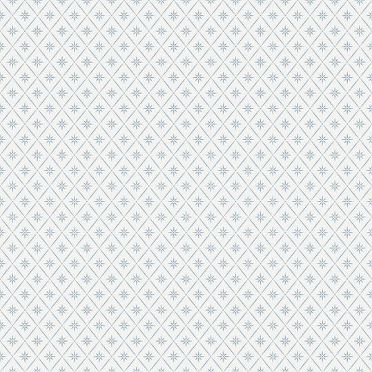 Tapet Windrose, Marstrand II, små kompassrosor, blekblå-benvit