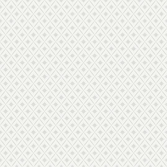 Tapet Windrose, Marstrand II, trellismönster med små kompassrosor, vit-ljusgrå
