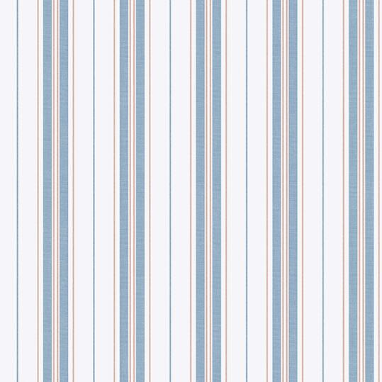 Tapet Hamnskär Stripe, Marstrand II, smal och bredrandig, blått-vitt-blekrött