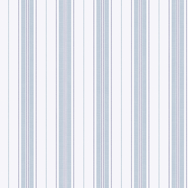 Tapet Hamnskär Stripe, Marstrand II, olika breda ränder i blått och vitt