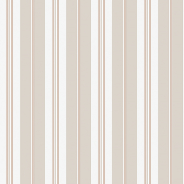Tapet Sandhamn Stripe, Marstrand II, ränder i beige, benvitt och blekt rosa