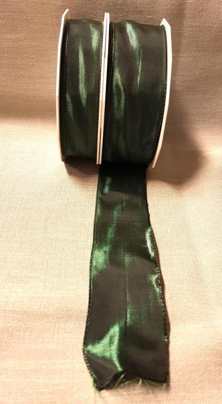 Textilband i två bredder, 25 mm och 40 mm, skimrande grön