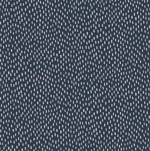 Tapet Mono, Seven Sisters, små silver streck, marinblå botten