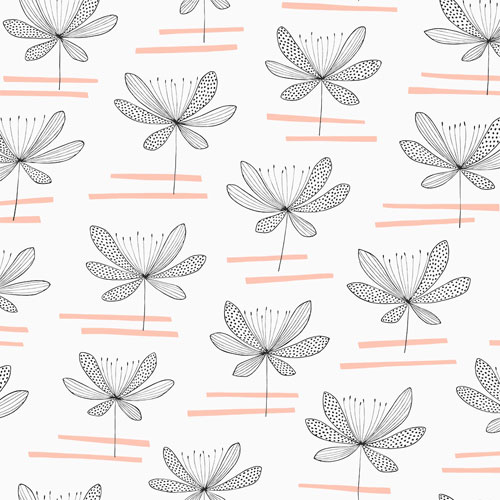 Tapet Water Lily, Seven Sisters, näckros, aprikos