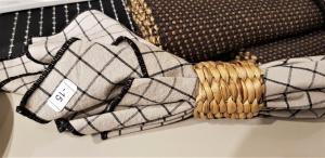 Servett TURE 4-pack, rutig, lin