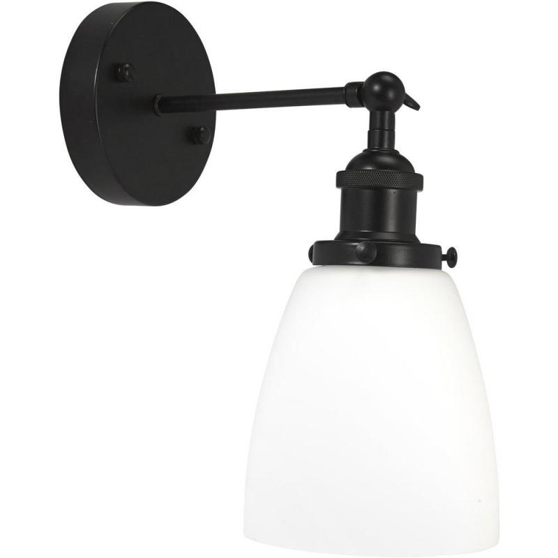 Vägglampa, KAPPA, IP23-klassad för badrum, opalglas vit