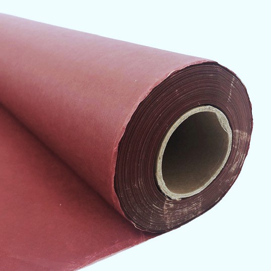 Vaxat papper, rulle på 4 m, bredd 70cm i mörk röd