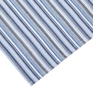 Bordslöpare GOA i retrostil, randig i ljusblått och blått