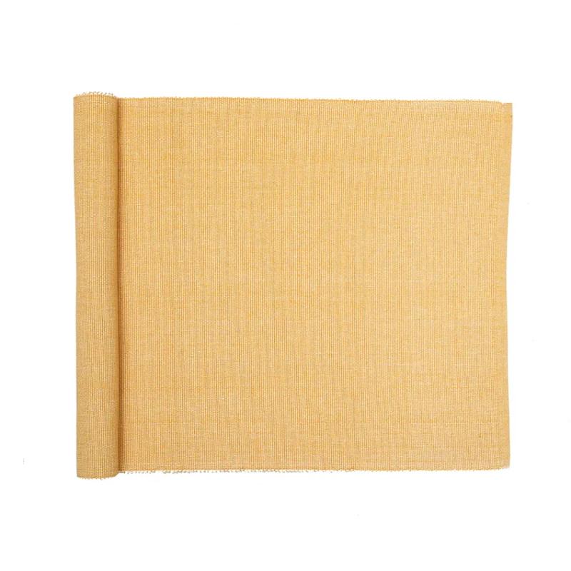 Löpare ELIN, återvunnet material, enfärgad, Stl.33x120 cm, gul, beige
