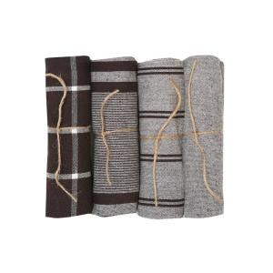 Kökshanddukar RECYCLE, 4-pack, 50x70 cm, brun