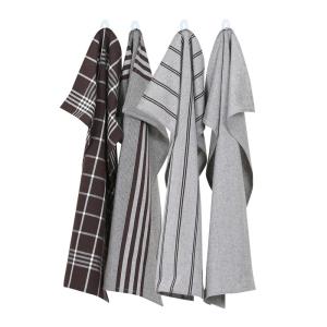 Kökshanddukar RECYCLE, 4-pack, 50x70 cm, brun