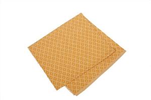 Löpare ELLA recycle, 33x120cm, saffransgul/vit