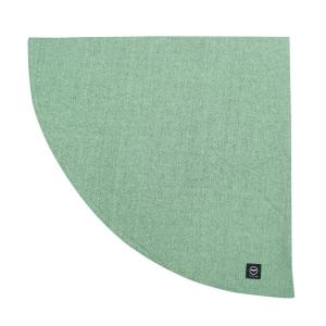 HEDVIG, Rund enfärgad duk, grön, vit, chambray med avtorkningsbar yta. Funkar lika bra ute som inne.