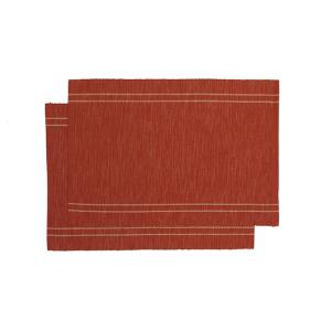 Bordstablett RUNE, 2-pack, enfärgad med smal rand, recycle, stl.33x45cm, rost, sand