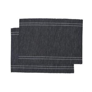 Bordstablett RUNE, 2-pack, enfärgad med smal rand, recycle, stl.33x45cm, mörkgrå/grå